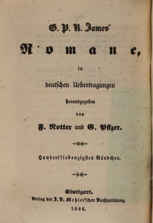 G. P. R. James' Romane, 170. Attila ; 3