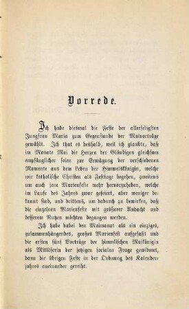 Die Marienfeste : zweiunddreißig Vorträge für die Maiandachten