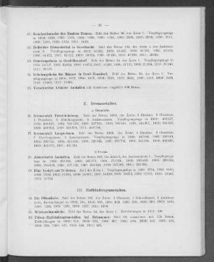 III. Entbindungsanstalten.