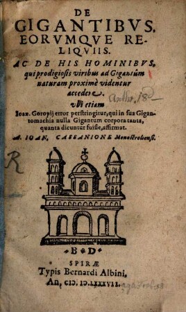 De Gigantibus eorumque Reliquiis