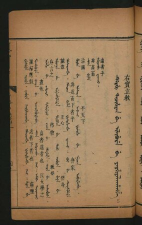 Dergi tacihiyan be ilibure be yargiyalahangge = 右實立教