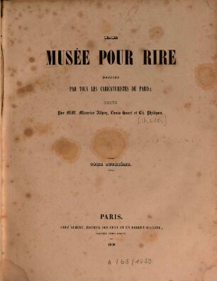 Le Musée pour rire. T. 2 (1839). - 103 Bl. : Ill.