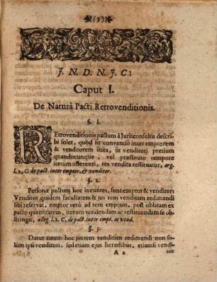 Disputatio Inauguralis De Pacto Retrovenditionis