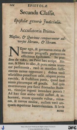 Secunda Classis. Epistolae generis Judicialis.