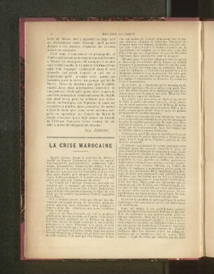 La Crise Marocaine.