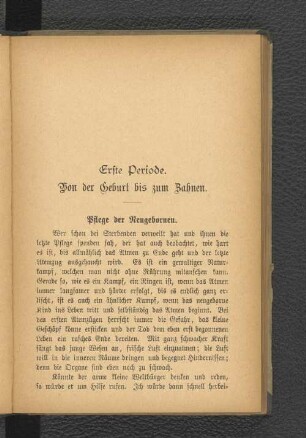 Pflege der Neugebornen.