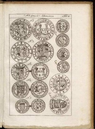 Tab: X. Alte spanische Silbermünzen