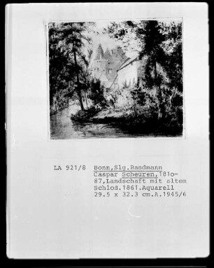 Landschaft mit altem Schloß