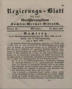 Nr. 10 : 10. April 1857