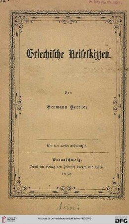 Griechische Reiseskizzen