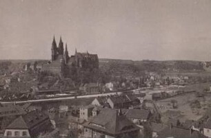Meißen, Blick auf die Stadt mit Albrechtsburg und Dom