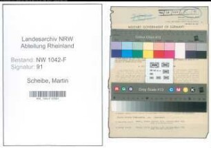 Entnazifizierung Martin Scheibe , geb. 08.09.1890 (Bahnarbeiter)