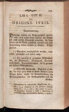 Lib. I. Tit. II. De Origine Ivris.