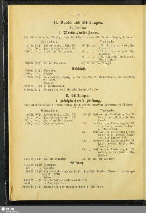 II. Fonds und Stiftungen