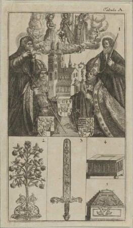 Doppelbildnis des Herzogs Ernst II. von Sachsen, Admistrator von Halberstadt und des Markgrafen Albrecht von Brandenburg, Bischof Albrecht V. von Halberstadt
