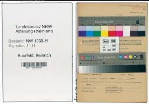 Entnazifizierung Heinrich Huerfeld , geb. 21.12.1903 (Angestellter)