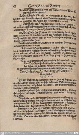 Von Gesimswercken oder Außzügen sampt der selben Zugehör.