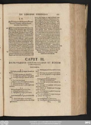 Caput II. De Privilegiis Universalibus Et Eorum Concessione.