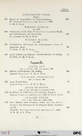 Aquarelle (Nr. 261-271)