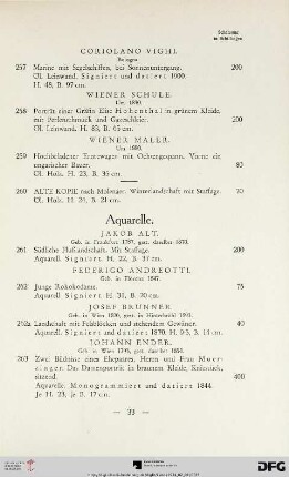 Aquarelle (Nr. 261-271)