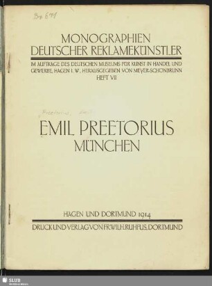 Emil Preetorius, München