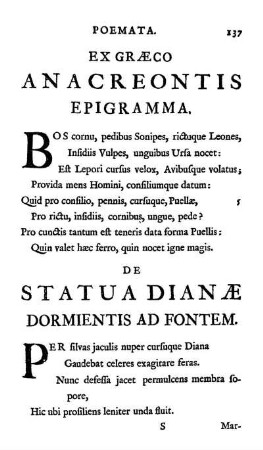 De Statua Dianæ Dormientis Ad Fontem.