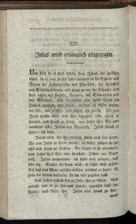 XIV. Jesus wird gefänglich eingezogen.
