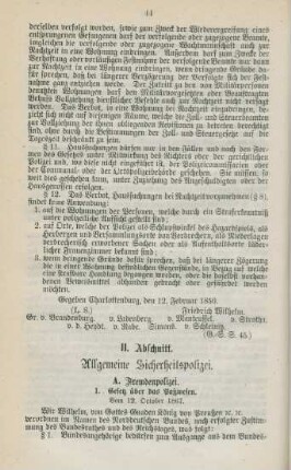 II. Abschnitt. Allgemeine Sicherheitspolizei