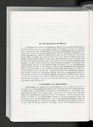 III. Der Keimgehalt des Meeres.