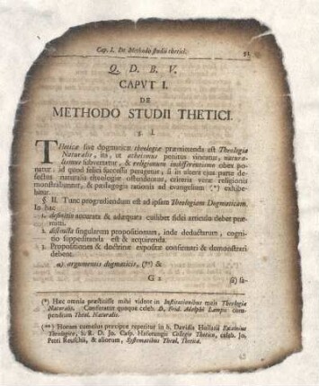 Capvt I. De Methodo Studii Thetici