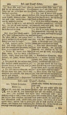 Lob- und Danck-Lieder