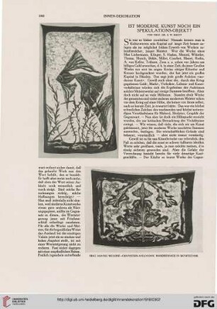 Ist moderne Kunst noch ein Spekulations-Objekt?