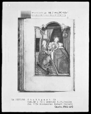 Brevier für Sankt Paulin in Trier — Geburt der Maria, Folio 113verso