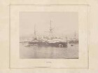 Kriegsschiff "Etna" im Hafen von Genua