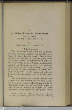II. Zur ältesten Geschichte des Klosters Loccum : (Fortsetzung, s. Jahrgang 1872, S. 1 ff.)