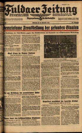 Ausgabe vom Mittwoch, den 26. November 1941.
