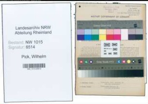 Entnazifizierung Wilhelm Pick , geb. 12.08.1903 (Dekorateur)