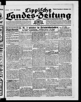 Lippische Landes-Zeitung : ältestes und weitverbreitetes Blatt des Landes und der angrenzenden Bezirke