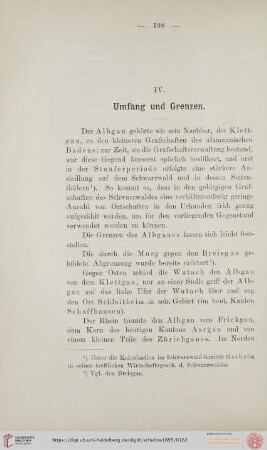 IV. Umfang und Grenzen