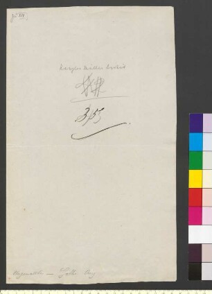 Brief von Hotho, Heinrich Gustav ? an Goethe, Johann Wolfgang von