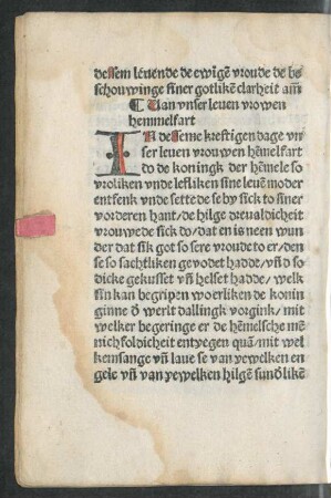 Van unser leven vrowen hemmelfart