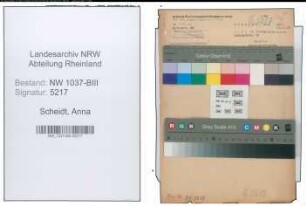 Entnazifizierung Anna Scheidt , geb. 15.11.1891 ()