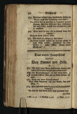 Das vierte Hauptstueck handelt Von Himmel und Hoelle