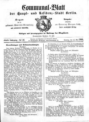 1864,20: No. 20, 15. Mai 1864