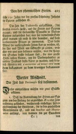 Vierter Abschnitt. Die Zeit des Tethmosis fest bestimmet