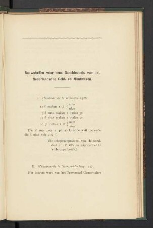 Bouwstoffen voor eene Geschiedenis van het Nederlandsche Geld- en Muntwezen