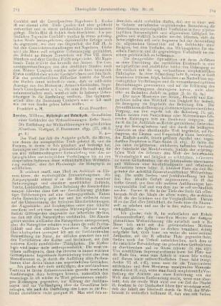 713-716 [Rezension] Bender, Wilhelm, Mythologie und Metaphysik. Grundlinien einer Geschichte der Weltanschauungen. Erster Band: Die Entstehung der Weltanschauungen im griechischen Alterthum