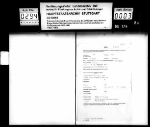 Erhebungen über die jüdischen Einzelschicksale in alphabetischer Folge der Wohnorte: Stuttgart V - Z