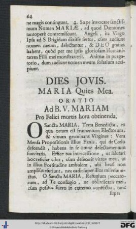 Dies Jovis.