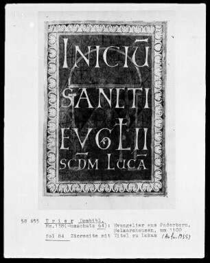 Evangeliar: Zierseite